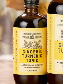 Ginger and Turmeric Tonic, 8 Ounce Bottle