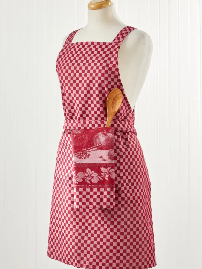 Gingham Cotton Kitchen Apron