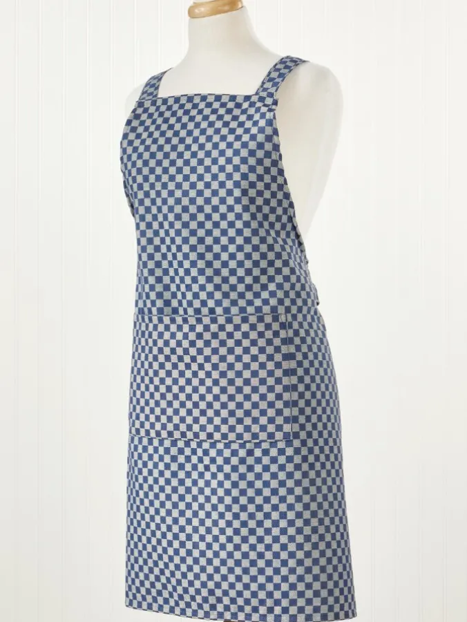 Gingham Cotton Kitchen Apron