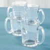 Glass Mugs With Handles, Set of 4