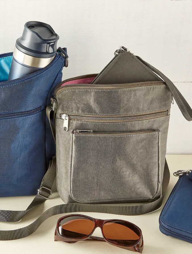 Go Everywhere RFID-Blocking Nylon Crossbody Bag