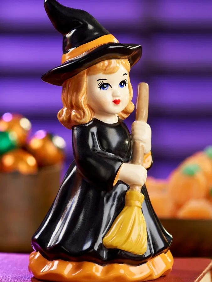 Good Witch Halloween Ceramic Figurine