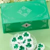 Green Filigree Tin With Milk Chocolate Foiled Shamrock Discs