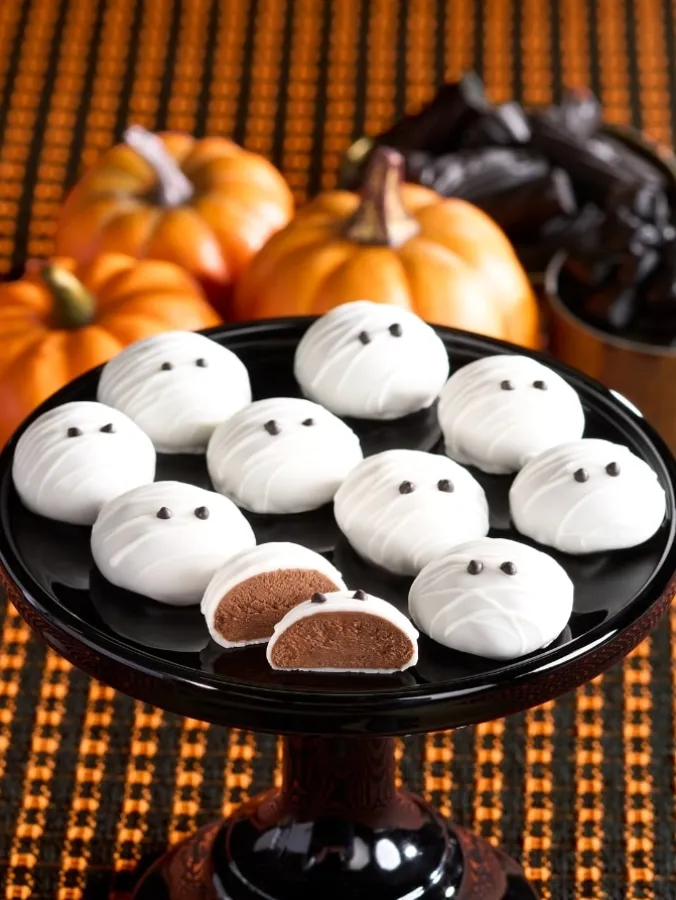 Halloween Chocolate Mummy Candy Bites, One Dozen