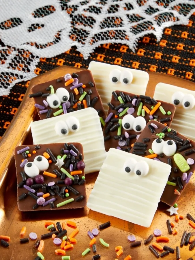 Halloween Monster and Mummy Chocolate Squares, 16 Chocolates