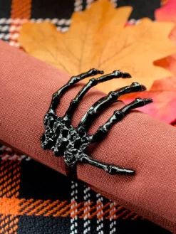 Halloween Skeleton Hand Napkin Ring, Set of 2