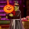 Halloween Witch and Jack-o-Lantern Bubble-Light