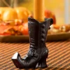 Halloween Witch's Boot Taper Candleholder