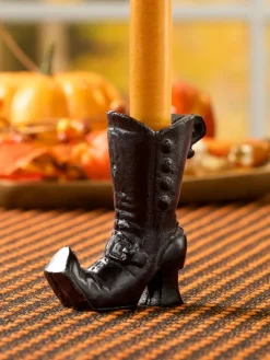 Halloween Witch's Boot Taper Candleholder