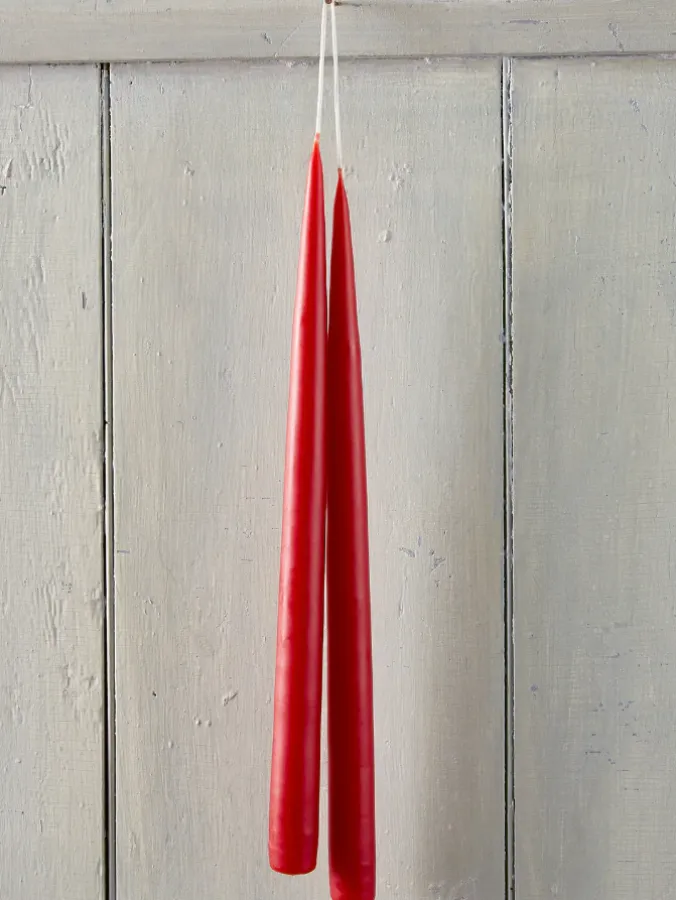 Hand-Dipped 13-Inch Taper Candles, 3 Pairs