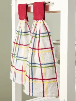 Hanging Cotton Kitchen Towel, Set of 2