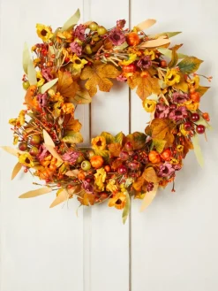 Harvest Artificial Flower 26 Inch Faux Wreath