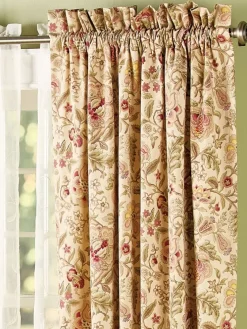 Hatfield Floral Lined Rod Pocket Curtains by Country CurtainsĀ®