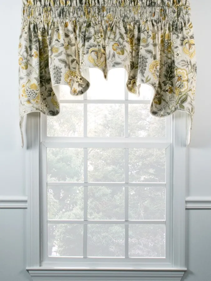 Hatfield Floral Lined Rod Pocket Princess Swag Pair by Country Curtains®