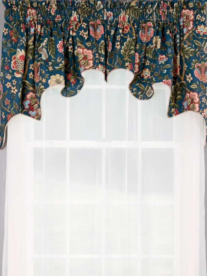 Hatfield Floral Lined Rod Pocket Princess Swag Pair by Country Curtains®