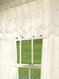 Hathaway Sheers Rod Pocket Double-Scalloped Valance by Country Curtains®