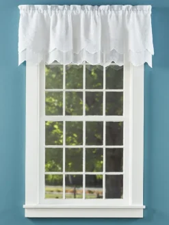 Hathaway Sheers Rod Pocket Double-Scalloped Valance by Country Curtains®