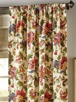 Hearthwood Floral Lined Rod Pocket Curtains by Country Curtains®