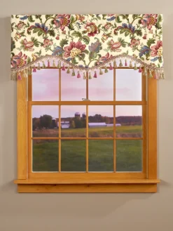 Hearthwood Floral Scalloped Valance With Tassel Trim by Country Curtains®