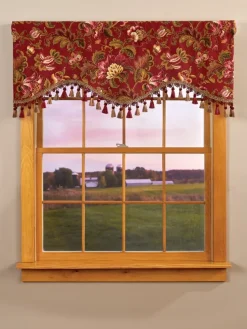 Hearthwood Floral Scalloped Valance With Tassel Trim by Country Curtains®