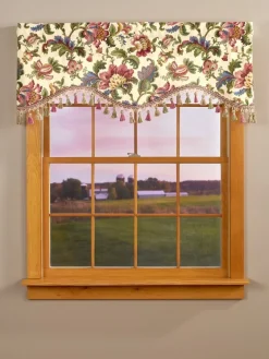 Hearthwood Floral Scalloped Valance With Tassel Trim by Country Curtains®