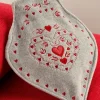 Heart-Shaped Hot Water Bottle With Embroidered Cover