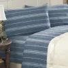 Heathered Stripe Portuguese Flannel Sheet Set