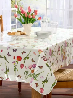 Heavy-Duty Print Oilcloth Tablecloth