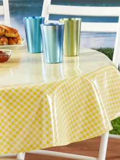 Heavy-Duty Print Oilcloth Tablecloth