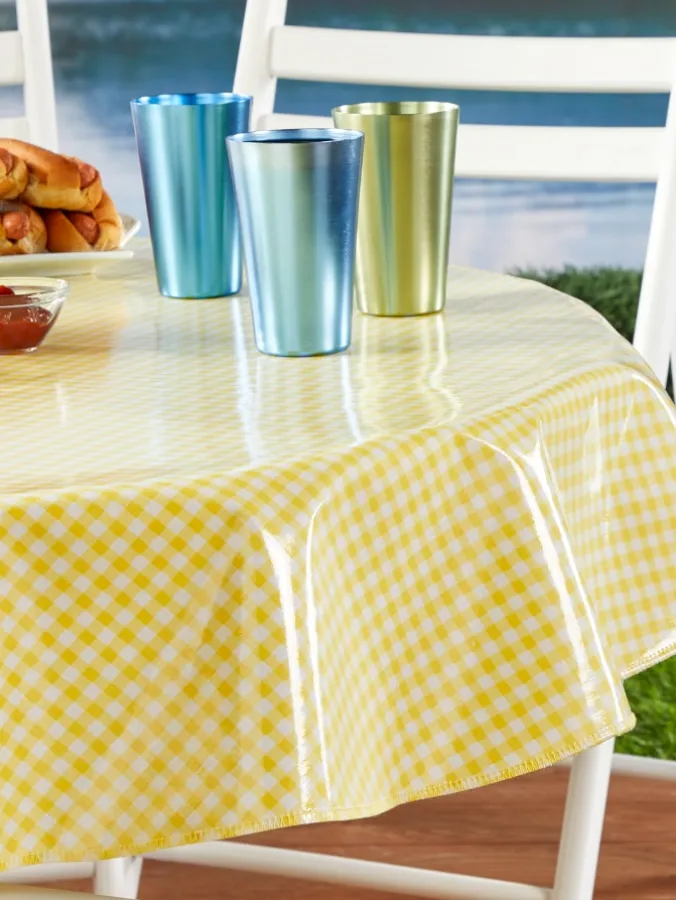Heavy-Duty Print Oilcloth Tablecloth