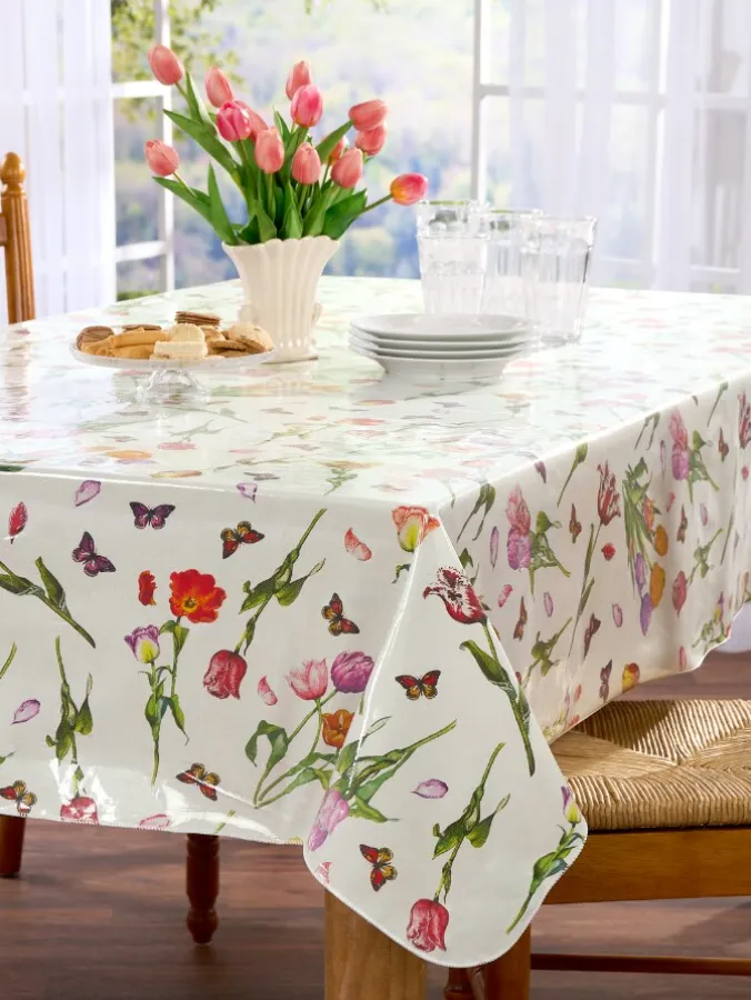 Heavy-Duty Print Oilcloth Tablecloth
