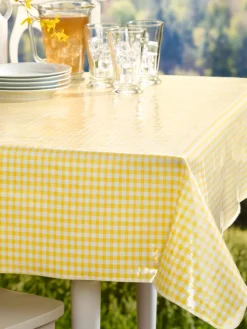Heavy-Duty Print Oilcloth Tablecloth
