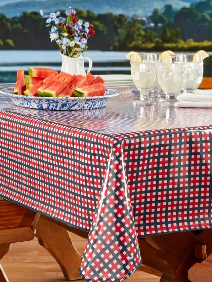 Heavy-Duty Print Oilcloth Tablecloth