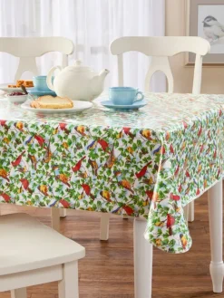 Heavy-Duty Print Oilcloth Tablecloth