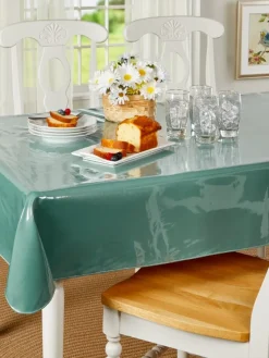Heavy-Duty Solid Oilcloth Tablecloth
