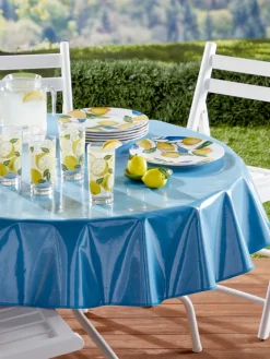 Heavy-Duty Solid Oilcloth Tablecloth