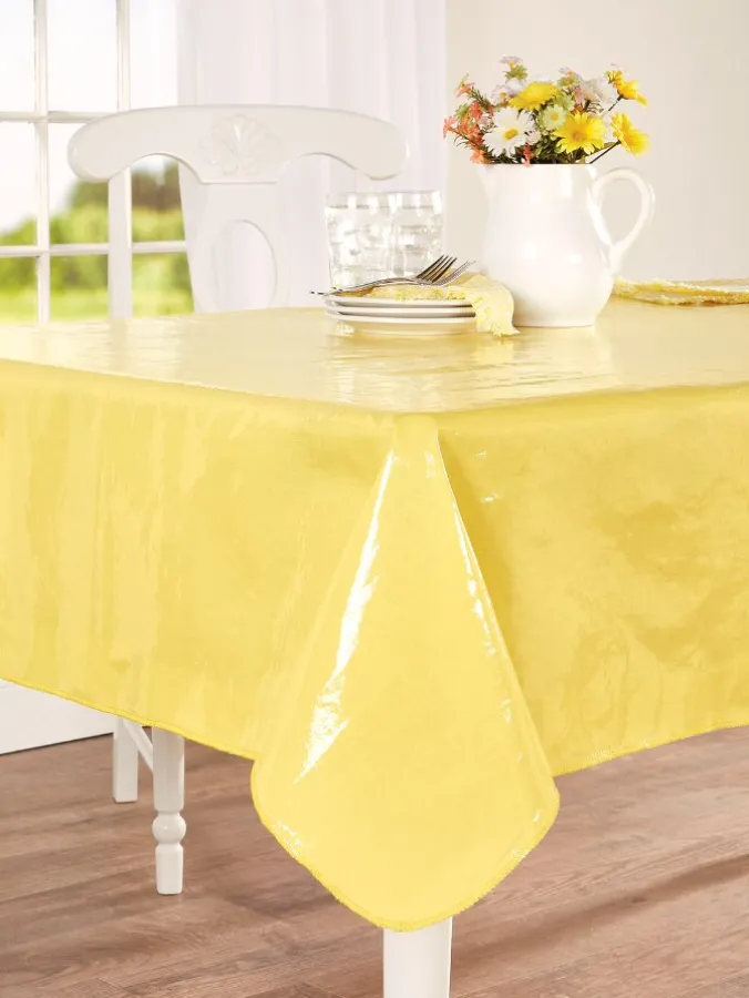 Heavy-Duty Solid Oilcloth Tablecloth