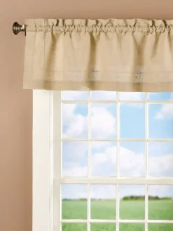 Heirloom Linen Rod Pocket Tailored Valance