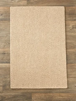 Herringbone Wool Area Rug
