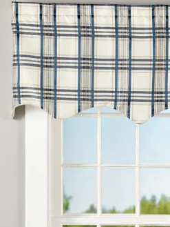 Hillside Plaid Lined Rod Pocket Scalloped Valance by Country Curtains®