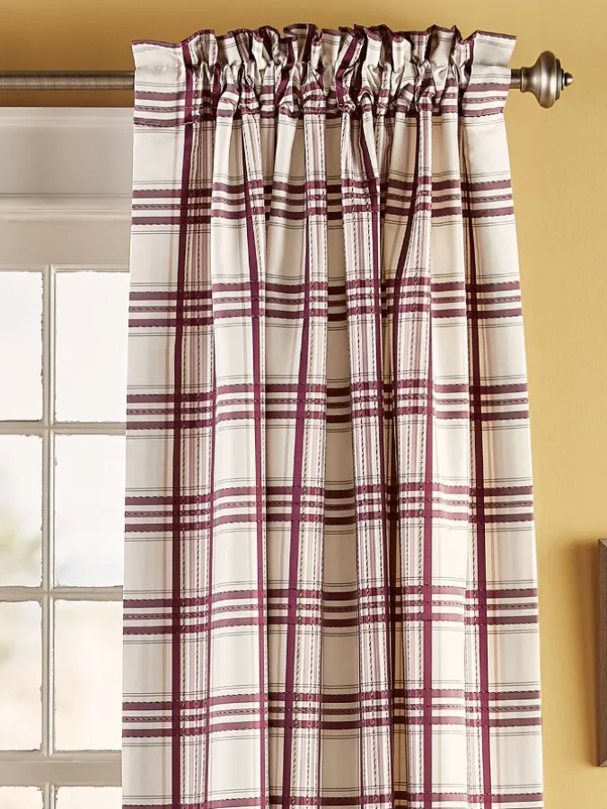 Hillside Plaid Lined Rod Pocket Curtains by Country Curtains®