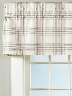 Hillside Plaid Lined Rod Pocket Tailored Valance by Country Curtains®