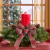 Holiday Tartan Balsam Pillar Centerpiece