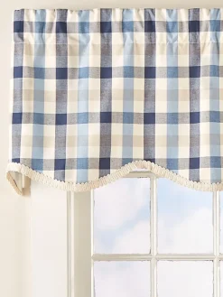 Homestead Check Lined Scalloped Valance