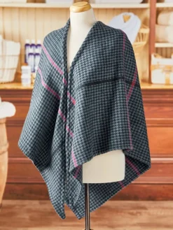 Houndstooth Ultra-Soft Cotton Shoulder Wrap Throw Blanket