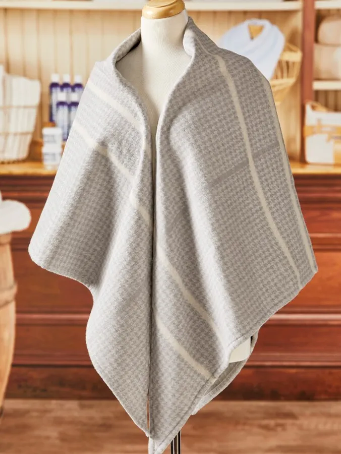 Houndstooth Ultra-Soft Cotton Shoulder Wrap Throw Blanket