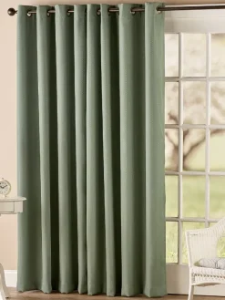 Hudson Dot Room-Darkening Grommet Top Patio Panel by Country Curtains®