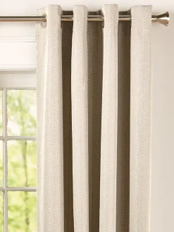 Hudson Dot Room-Darkening Grommet Top Short Curtains by Country Curtains®