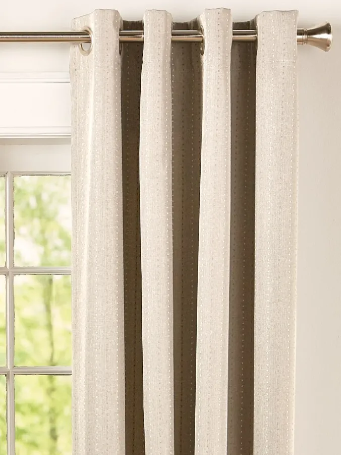 Hudson Dot Room-Darkening Grommet Top Short Curtains by Country Curtains®