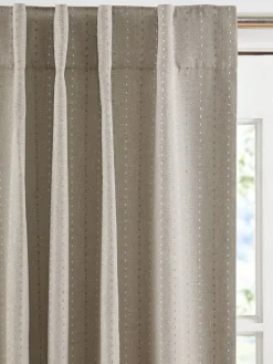 Hudson Dot Room-Darkening Rod Pocket Patio Panel With Back Tabs by Country Curtains®